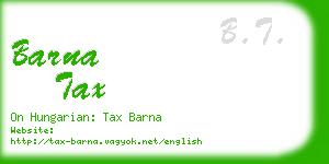 barna tax business card